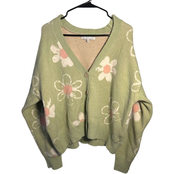 Celebrity Pink Women Green Cardigan - Picture 2 of 5